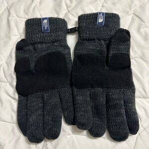 New 
North Face Etip Salty Dog Knit Suede Tech Gloves Black Large/ X-Large Men’s